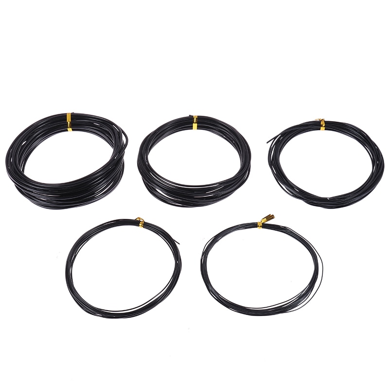 Total 5m (Black) Bonsai Wires Anodized Aluminum Bonsai Training Wire With 4 Sizes (1.0 Mm,1.5 Mm,2.0 Mm 2.5mm )