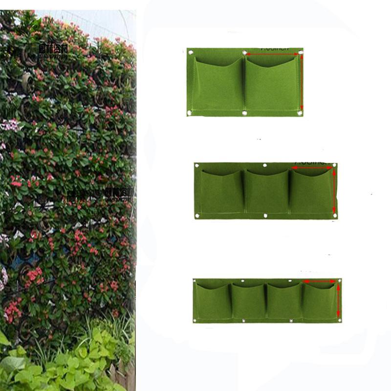 Wall Hanging Planting Bags Pockets Green Grow Bag Planter Vertical Garden Vegetable Living Bonsai Bag Flower Home Supply