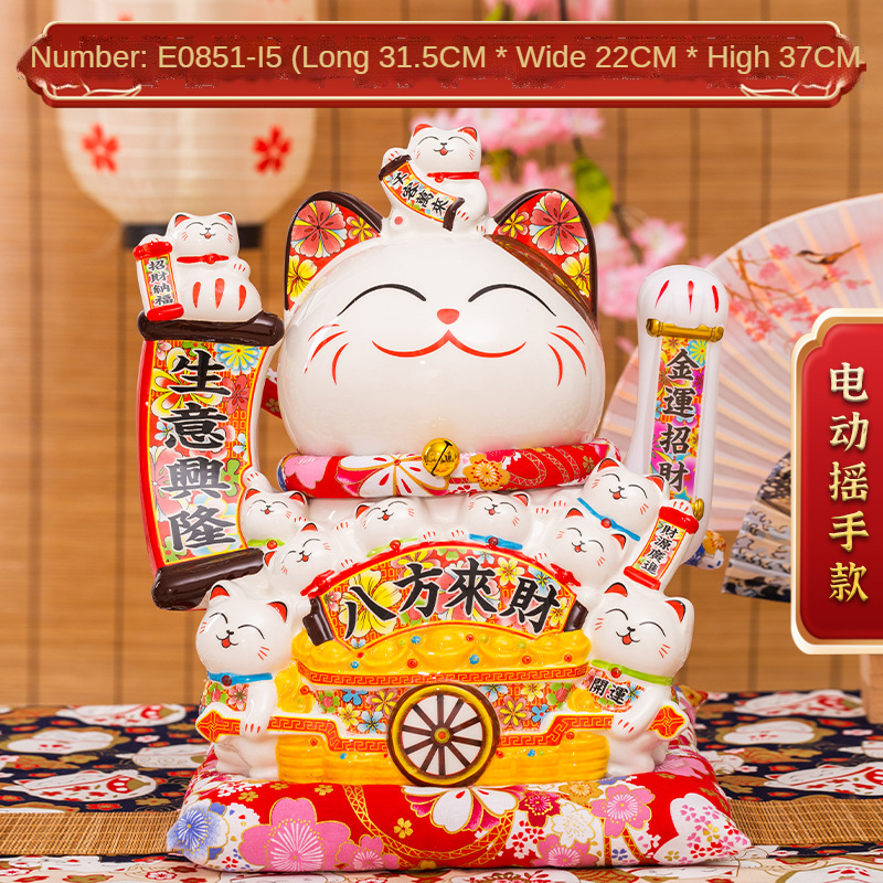 2021 Shaking hand beckoning cat ornaments opening large gifts automatic beckoning fortune cat cash register home decorations