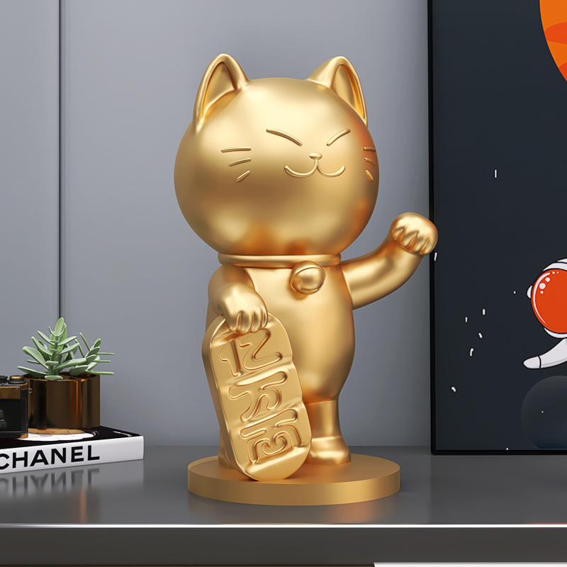 Lucky Cat Decoration Living Room Entrance TV Cabinet Home Accessories Office Desktop Decoration Housewarming New Home Gifts