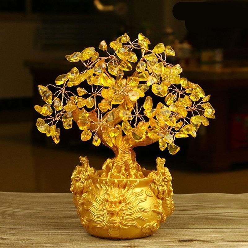 Money tree ornaments small lucky tree home furnishing creative wine cabinet home decorations living room TV cabinet fortune tree
