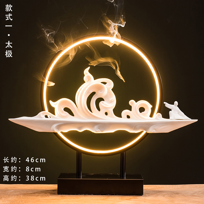 Fragrance Diffuser Incense Burner Electric Backflow Waterfall Smoke Aromatherapy Diffuser Incense Sticks Humidifier Home Decor