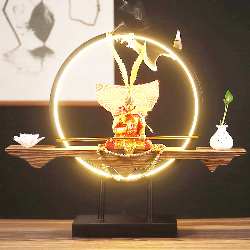 Ramadan Decoration Incense Burner Holder With Light WaterFall Smoke Electric Humidifier Incense Holder Encens Buddha Decor
