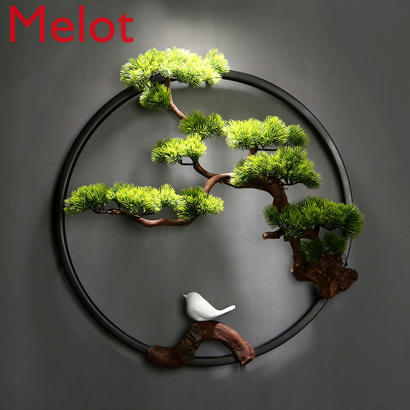 Chinese Style Welcome Pine Pendant Living Room Background Wall Decoration Wall Hanging Creative Home Wall Decorations