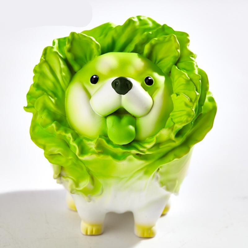 Cabbage Dog Hand-Made Pool's Birthday Gift Model Statue Decoration Blind Box Fashion Play Polaroid Resin Material Hand-Painted