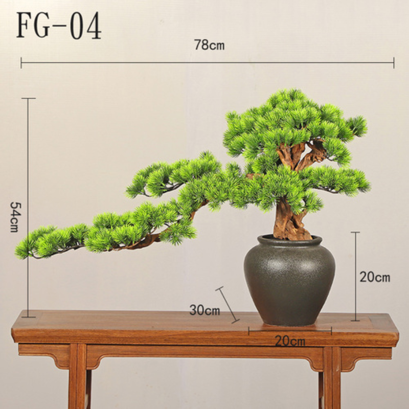 Chinese Artificial Green Plant Beauty Pine Tree Bonsai Plant Bonsai Decoration Home Desktop Decoration
