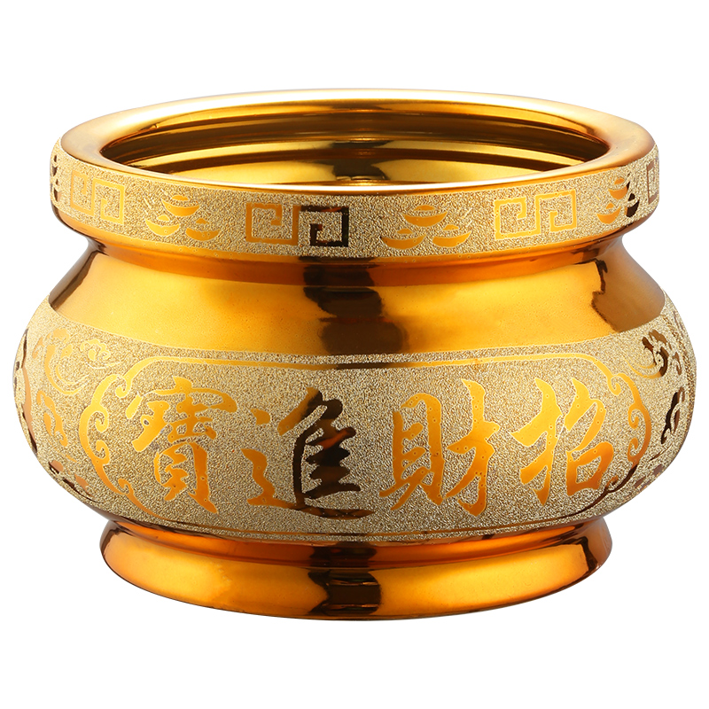 Buddha Hall Ceramics Incense Burner Ornaments Home Feng Shui Decoration Traditional Buddhist Supplies Worship Accessories