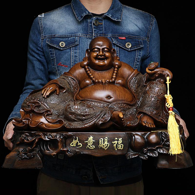 Lucky Money Resin Big-bellied Maitreya Buddha Chinese Style Fengshui Statue Home Ornaments Living Room Decoration Craft Ornament