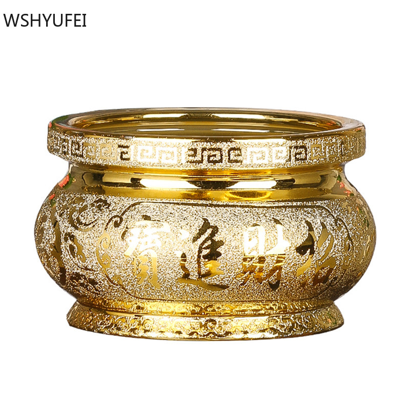 Ceramics God of Wealth Incense Burner Ornaments Buddha Hall Worship Accessories Traditional Buddhist Decoration Supplies