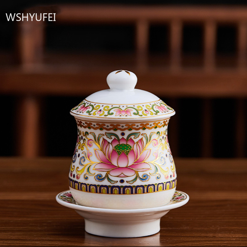 Buddhism Ceramics Water Supply Cup Traditional Ornaments Buddha Hall Offer Table Accessories Home Creativity Desktop Flower Vase