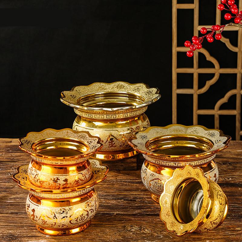 Traditional Buddhism Ceramics Incense Burner Ornaments Buddha Hall Worship Decor Accessories Home Feng Shui Decoration Supplies