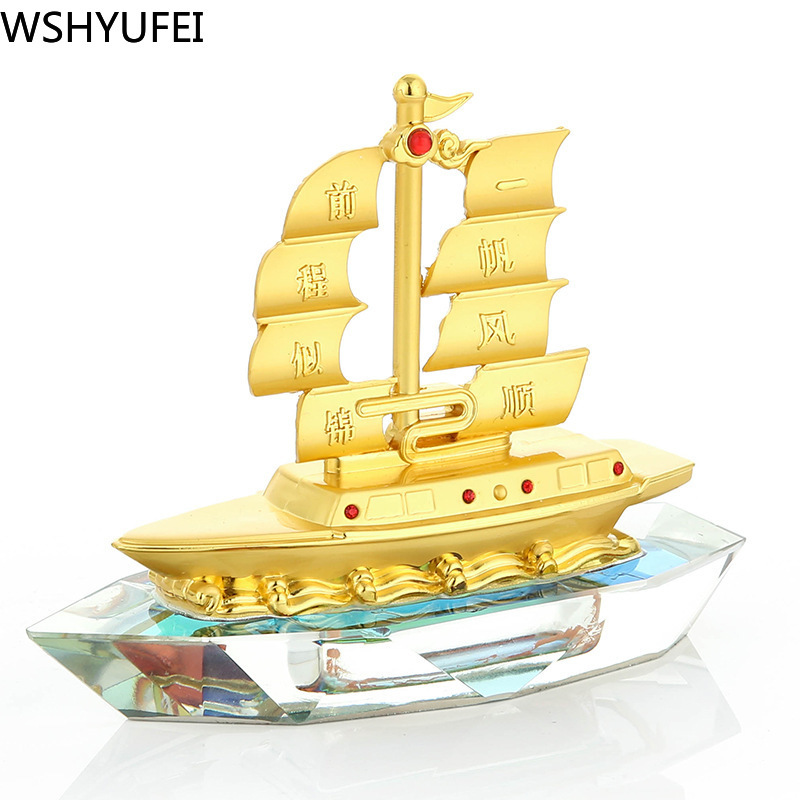 Creativity Smooth sailing ornament tabletop Crafts Lucky fortune Car interior decoration Home living room Decor Accessory