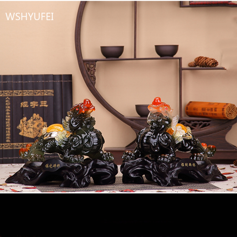 Traditional Animal Model Resin Home Decoration Living Room TV Cabinet Feng Shui Ornaments Office Desktop Lucky Fortune Crafts