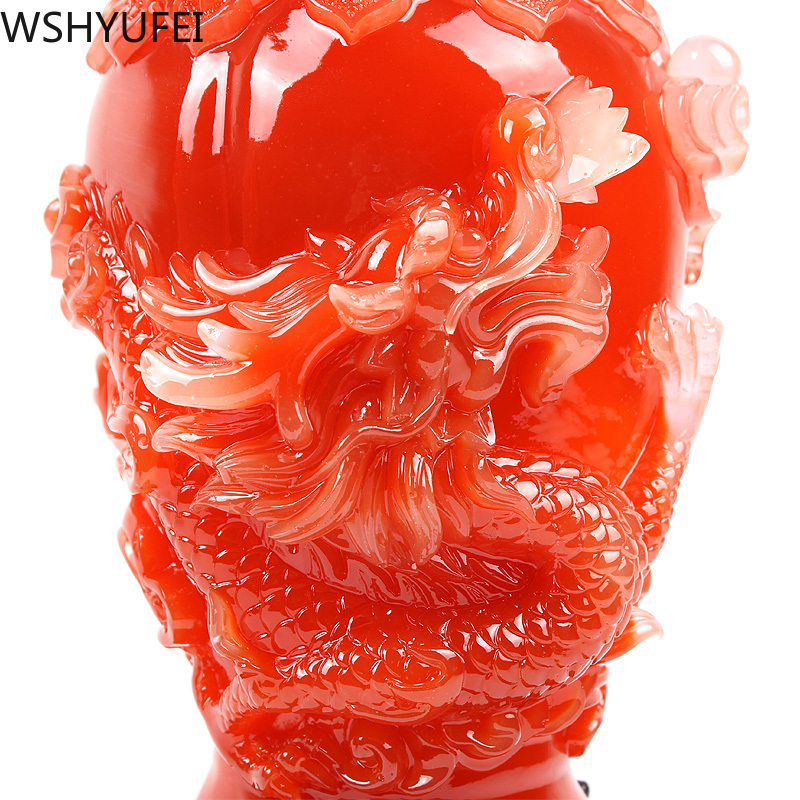 WSHYUFEI 1 pcs Dragon and Phoenix Resin Vase Ornaments Home Decoration Accessories Chinese Style Feng Shui Crafts Wedding gifts