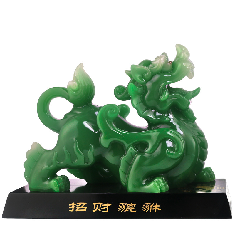 Chinese Pixiu Resin Ornaments Lucky Money Crafts Living Room TV Cabinet Desktop Decorations Shop Opening Gifts Home Decore