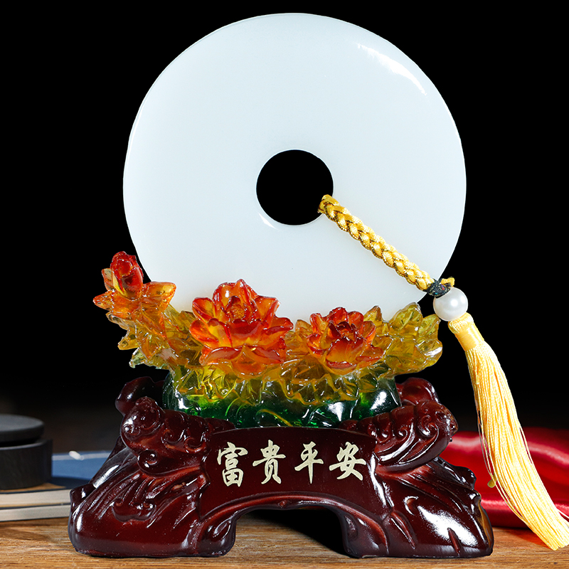 Chinese Resin Lucky fortune Crafts Resin Sculpture Wealth Office tabletop ornament home living room Decor Accessories Lucky Gift