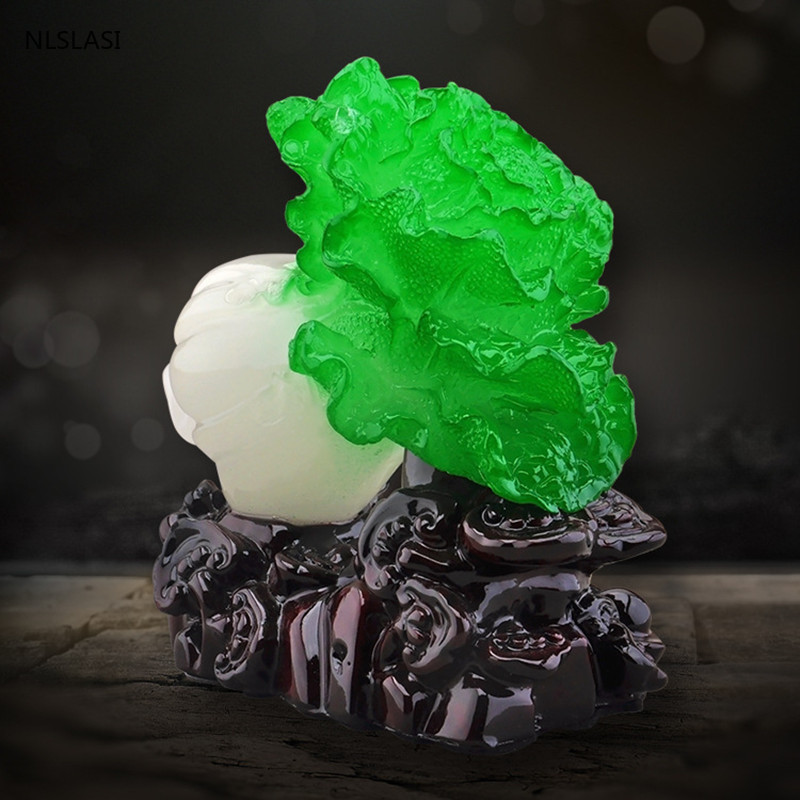 Retro Imitation jade Resin Cabbage Ornaments Home Decor Accessories Wishful Miniature Figurines Desktop Art Crafts Best Gifts