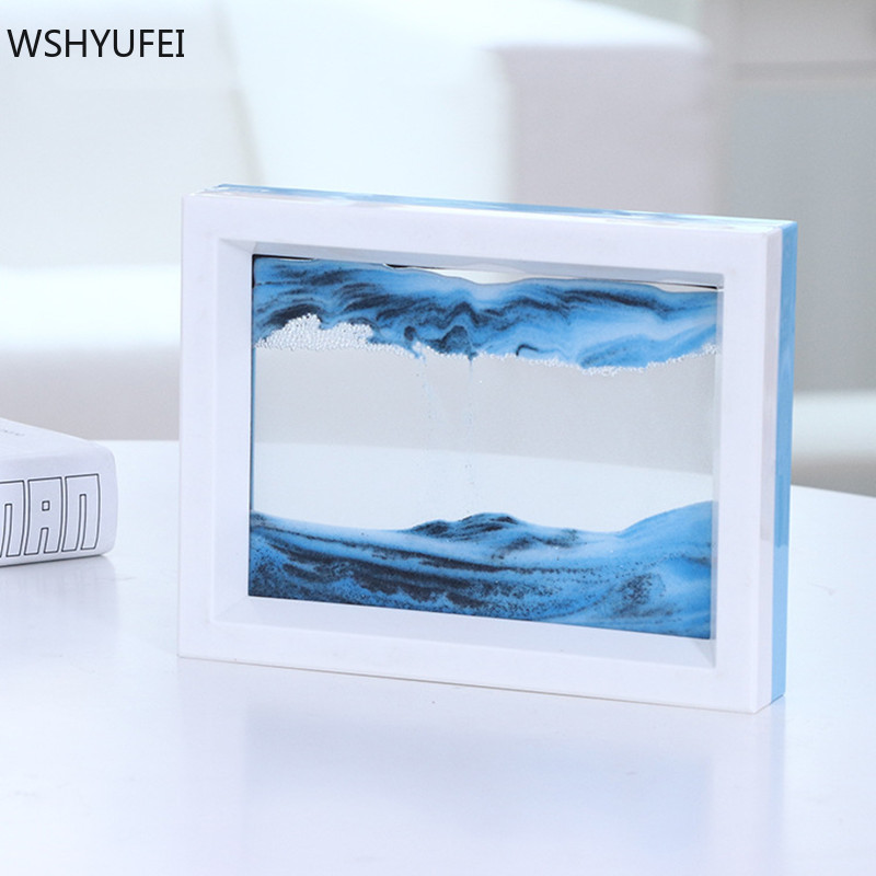 European Style Landscape Quicksand Painting Living Room Decoration PVC Hourglass Moving Sand Picture Home Decore Friend Gifts