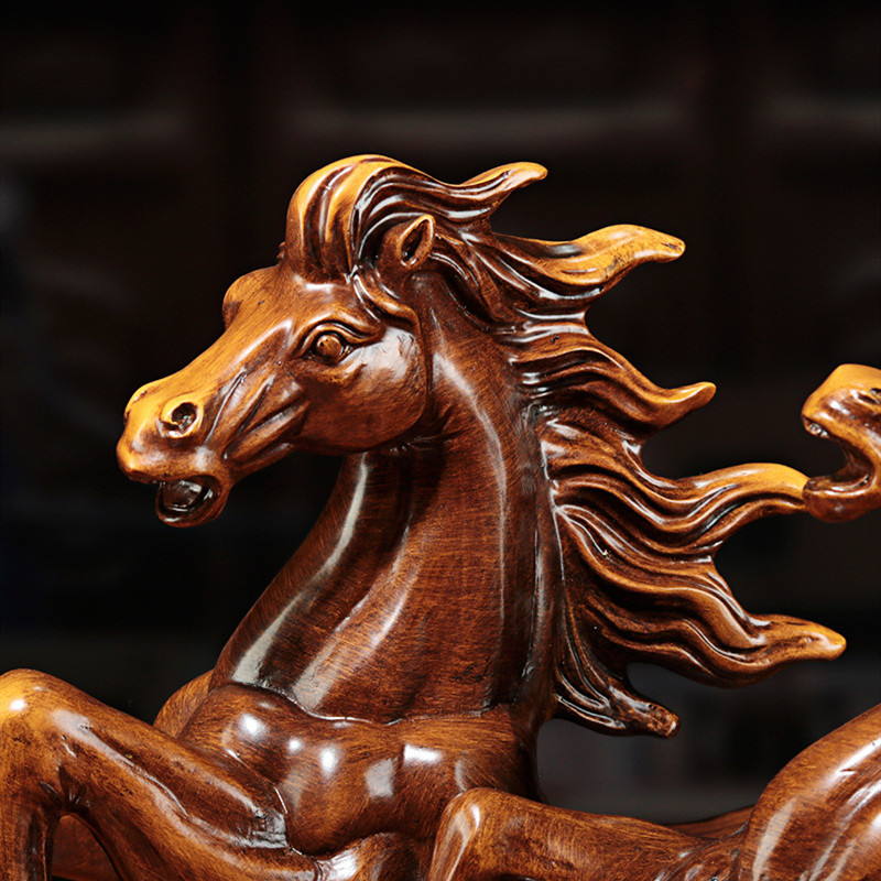 Chinese Resin Horse Statue Ornaments Living Room Wine Cabinet Zodiac Decorations Office Decor Shop Opening Gifts Home Crafts