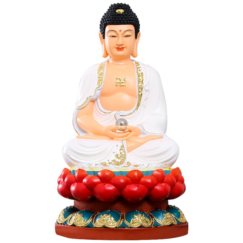 Traditional Smiley Buddha Statue Model Resin Ornaments Living Room Wine Cabinet Feng Shui Decoration Buddha Hall Accessories