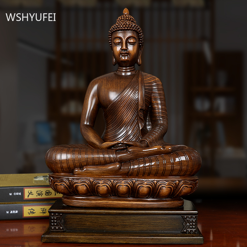 Buddhism Resin Retro Style Maitreya Statue Fengshui Statue Home Ornaments Living Room Decoration Accessories Craft Ornament